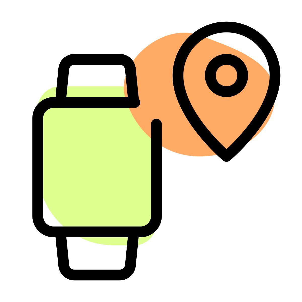 smartwatch location icon