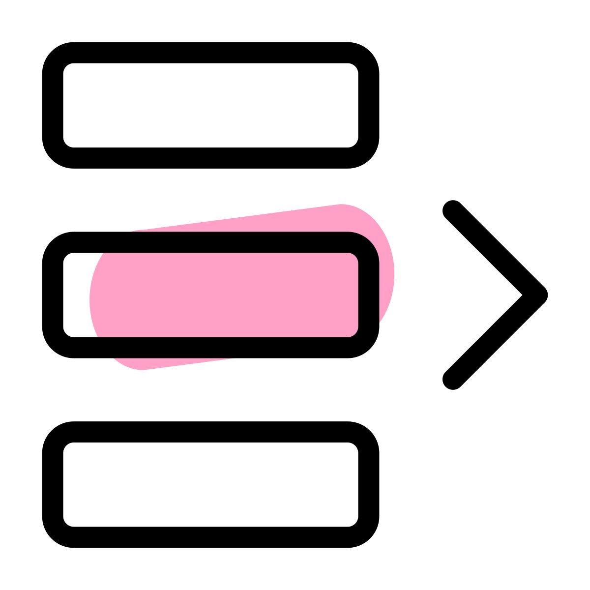 move document list object right direction margin line icon