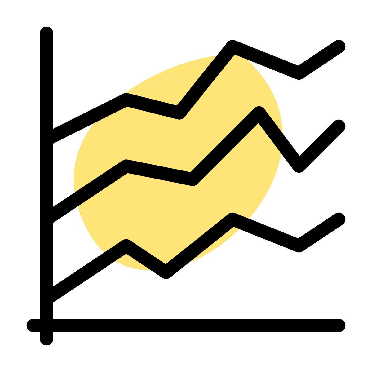 multiple lines graph icon