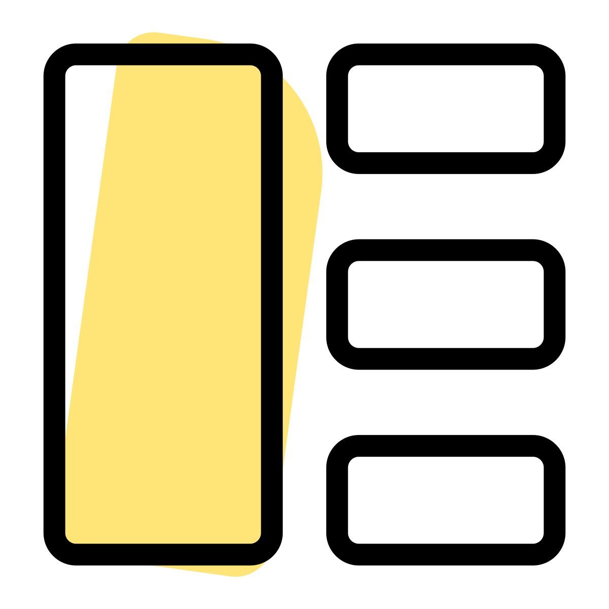 disposizione verticale icon