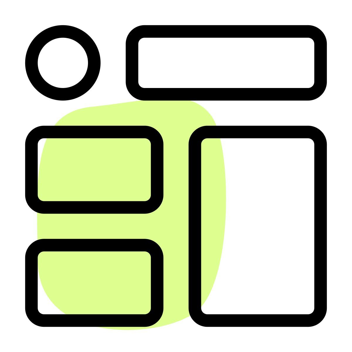 layout de conteúdo icon