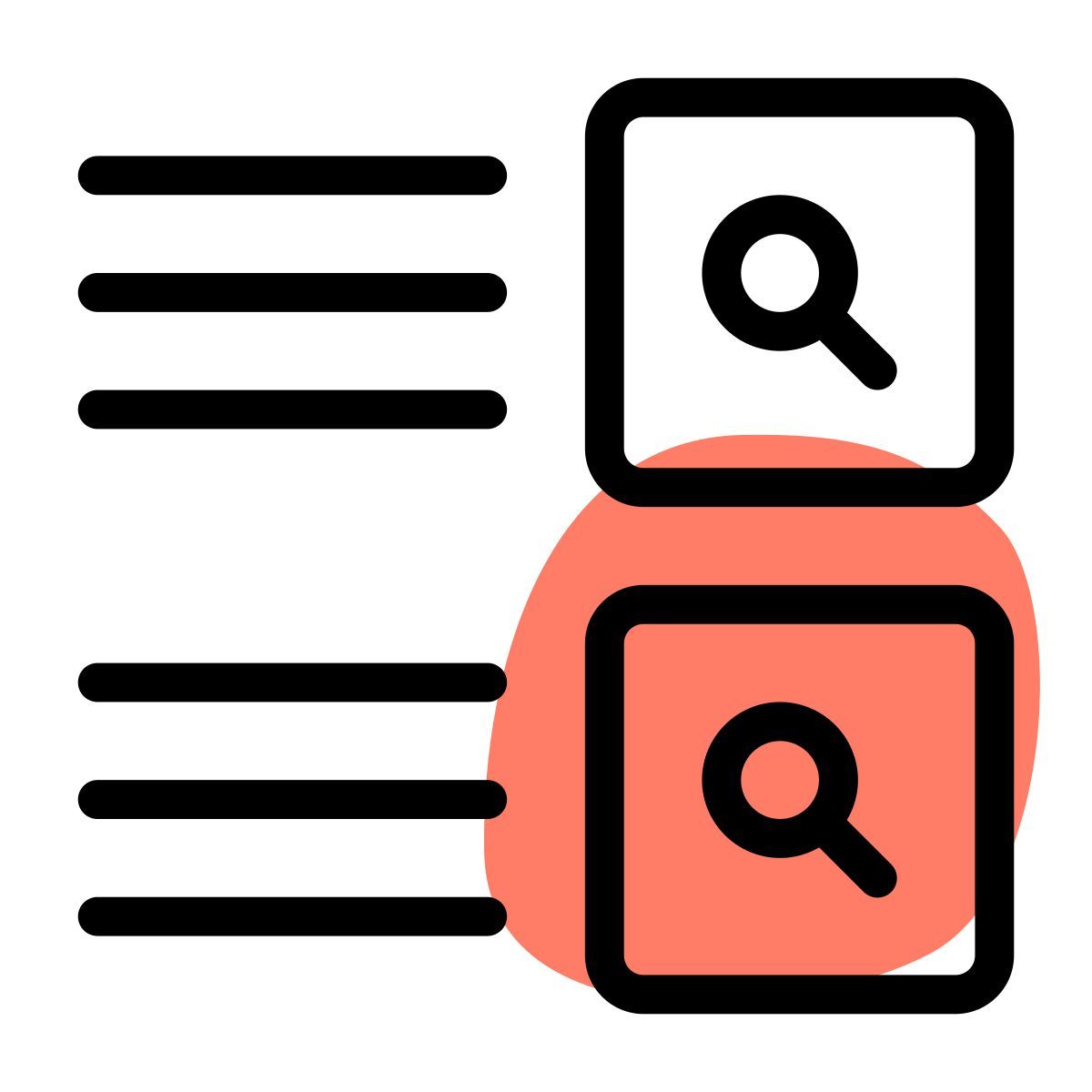 resultados de la búsqueda icon