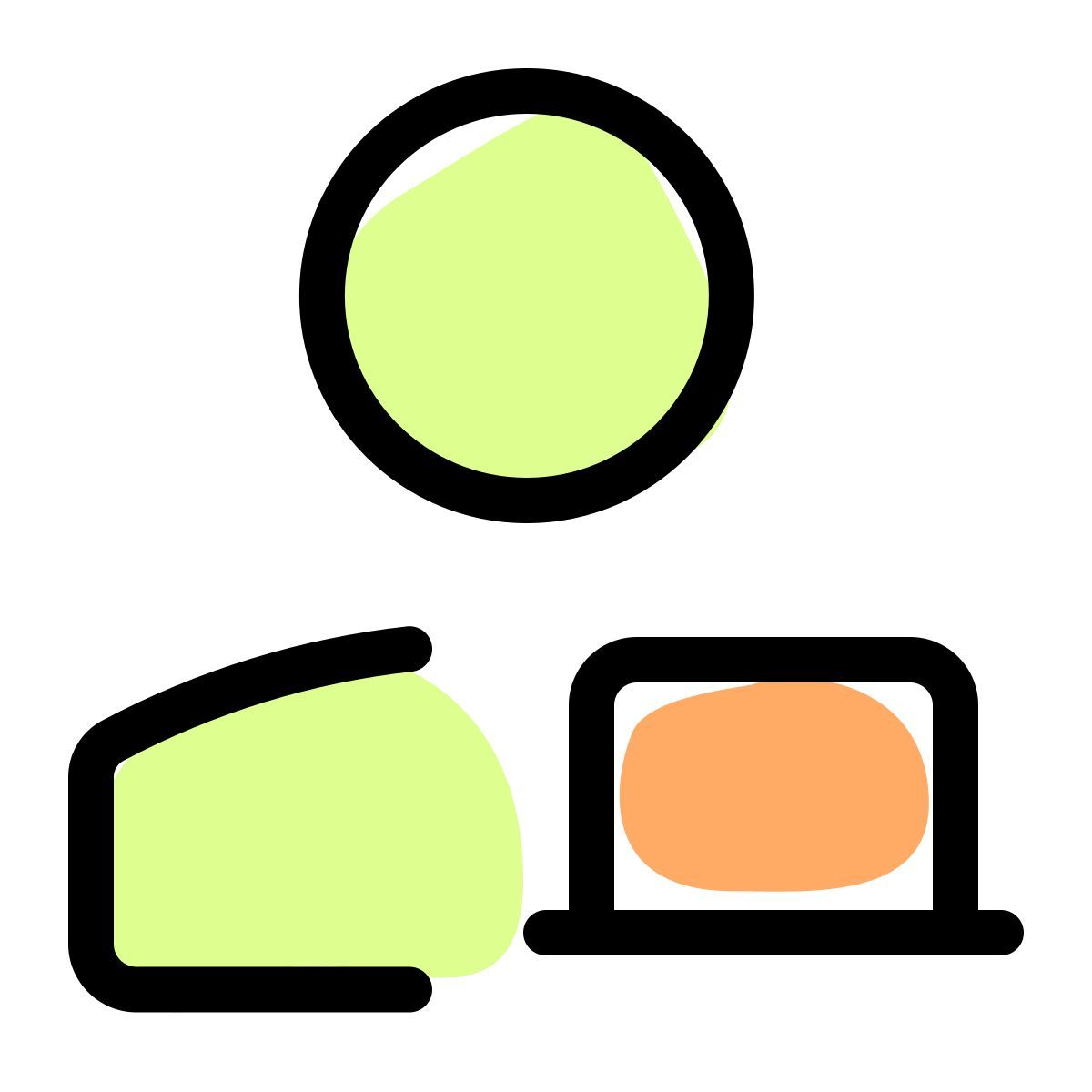 laptop user icon