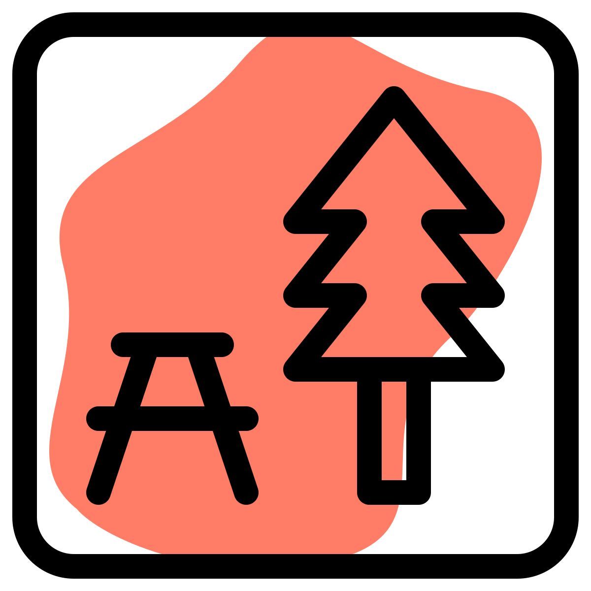 picnic zone icon