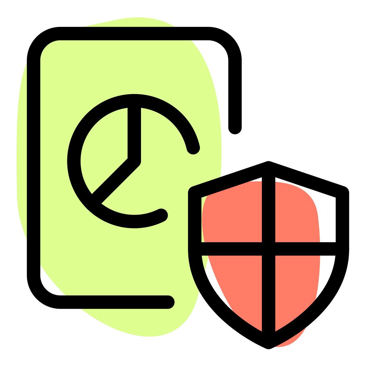 gráfico circular seguro icon