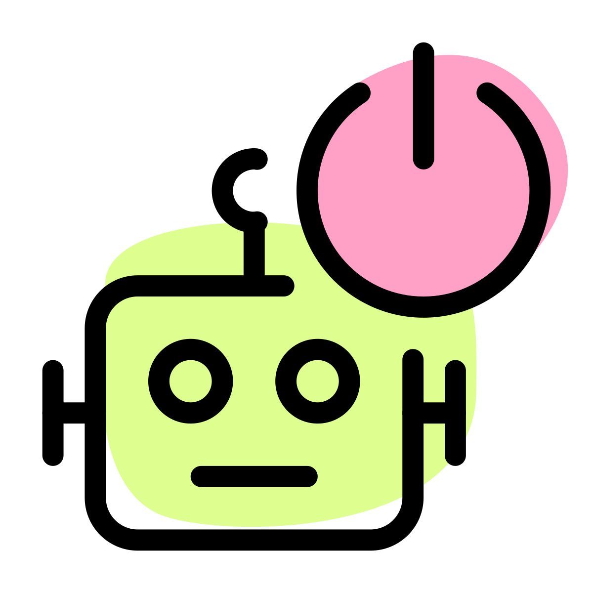 bouton d'alimentation du robot icon