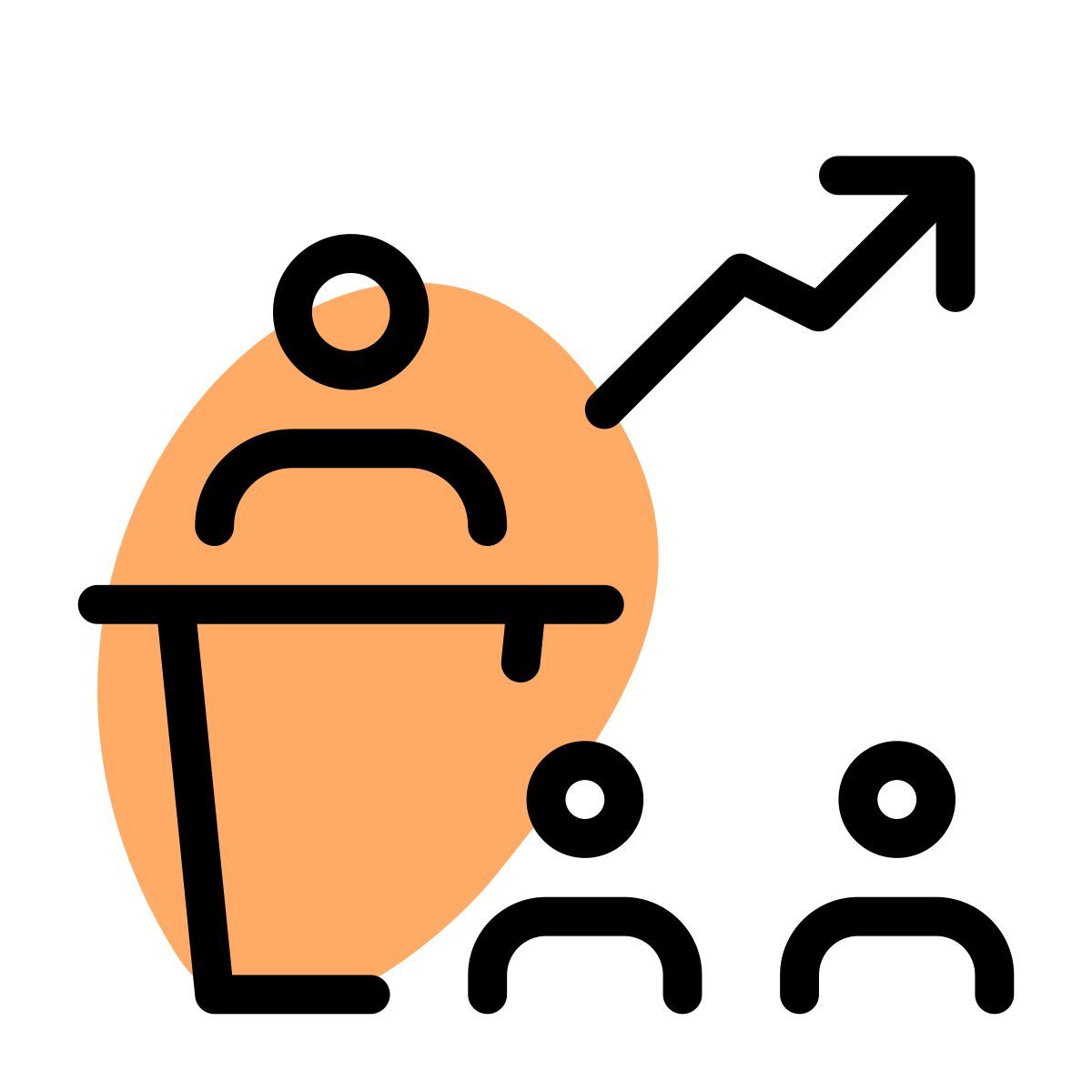 stock market presentation icon