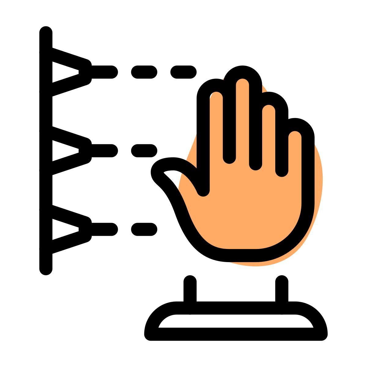 3d printing hand icon