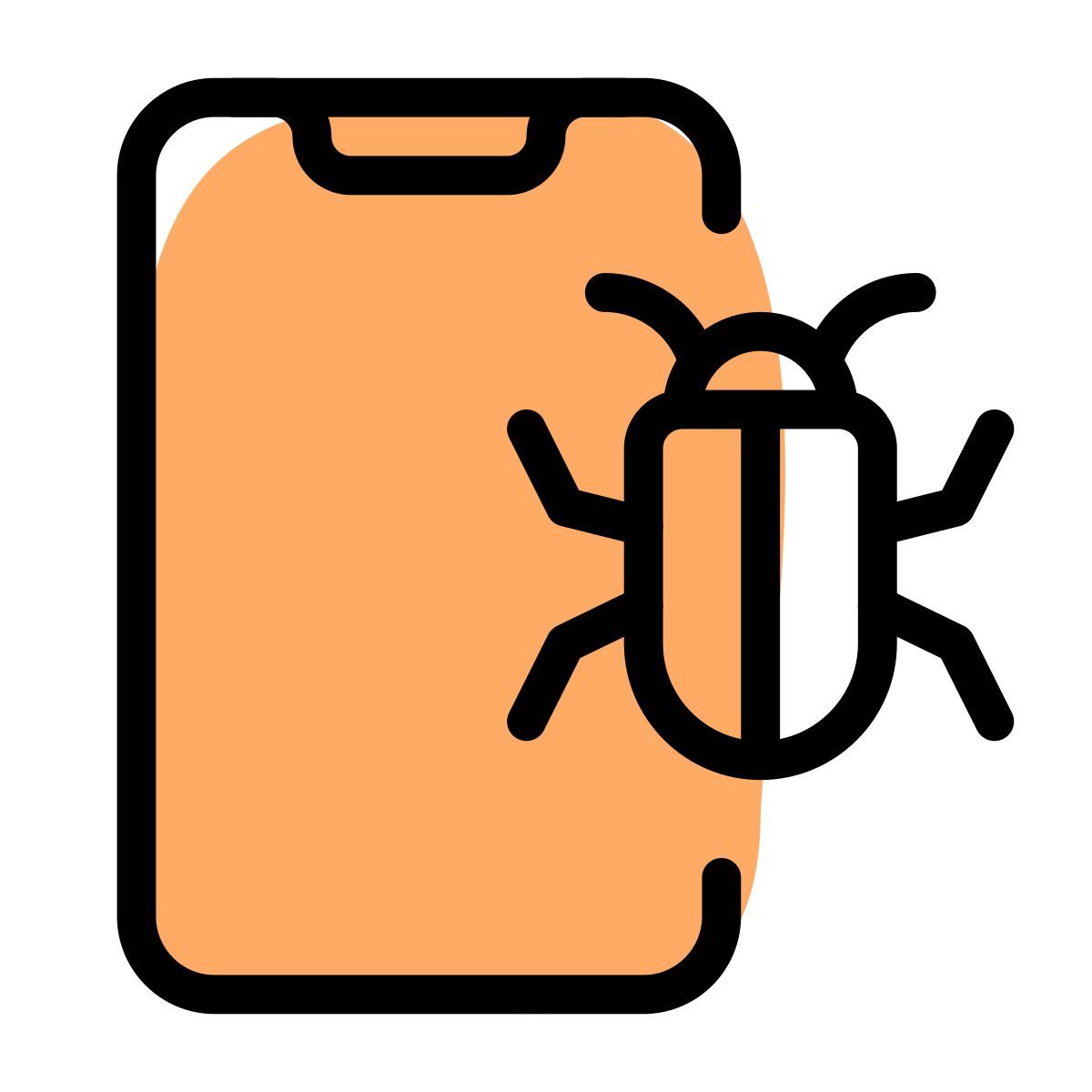 mobile bug icon
