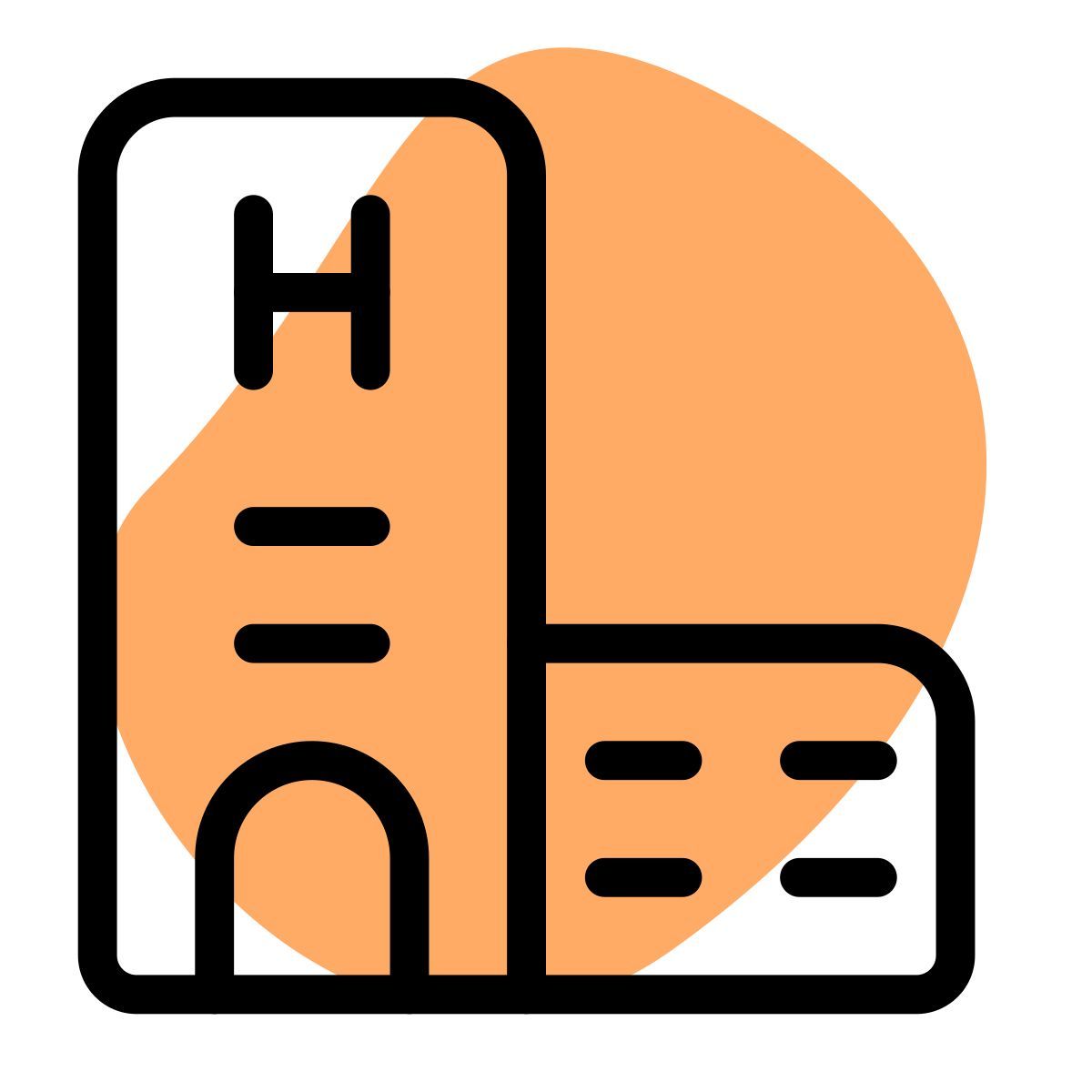 öffentliches krankenhaus icon