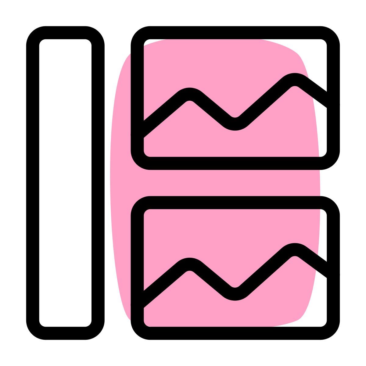 vertical title and pictures icon