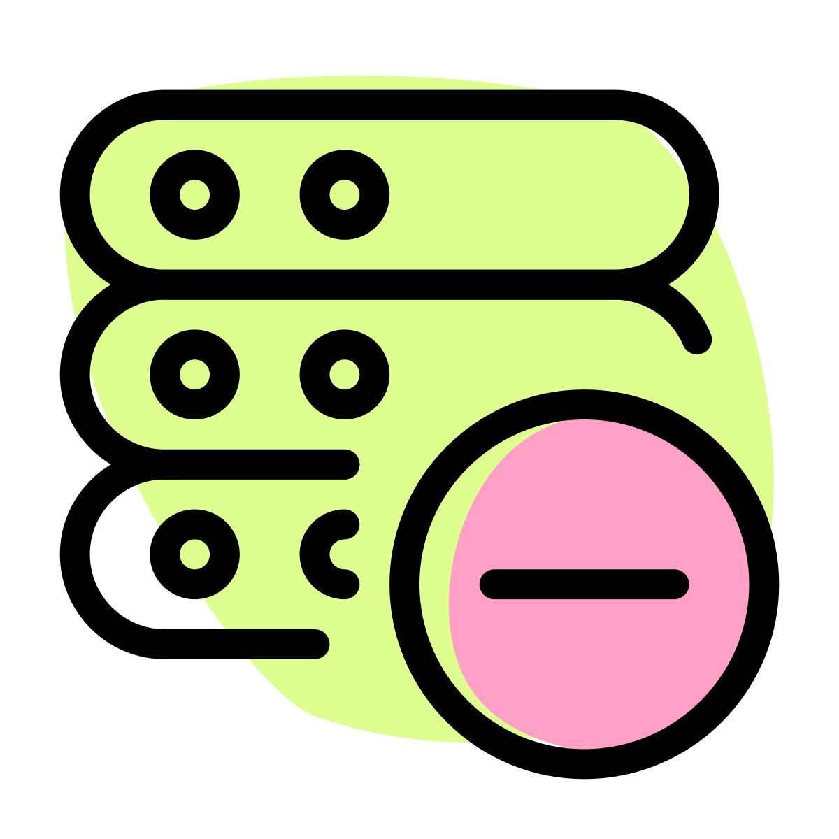 rimozione file esterni dal database isolati su server con sfondo bianco fresh tal revivo icon