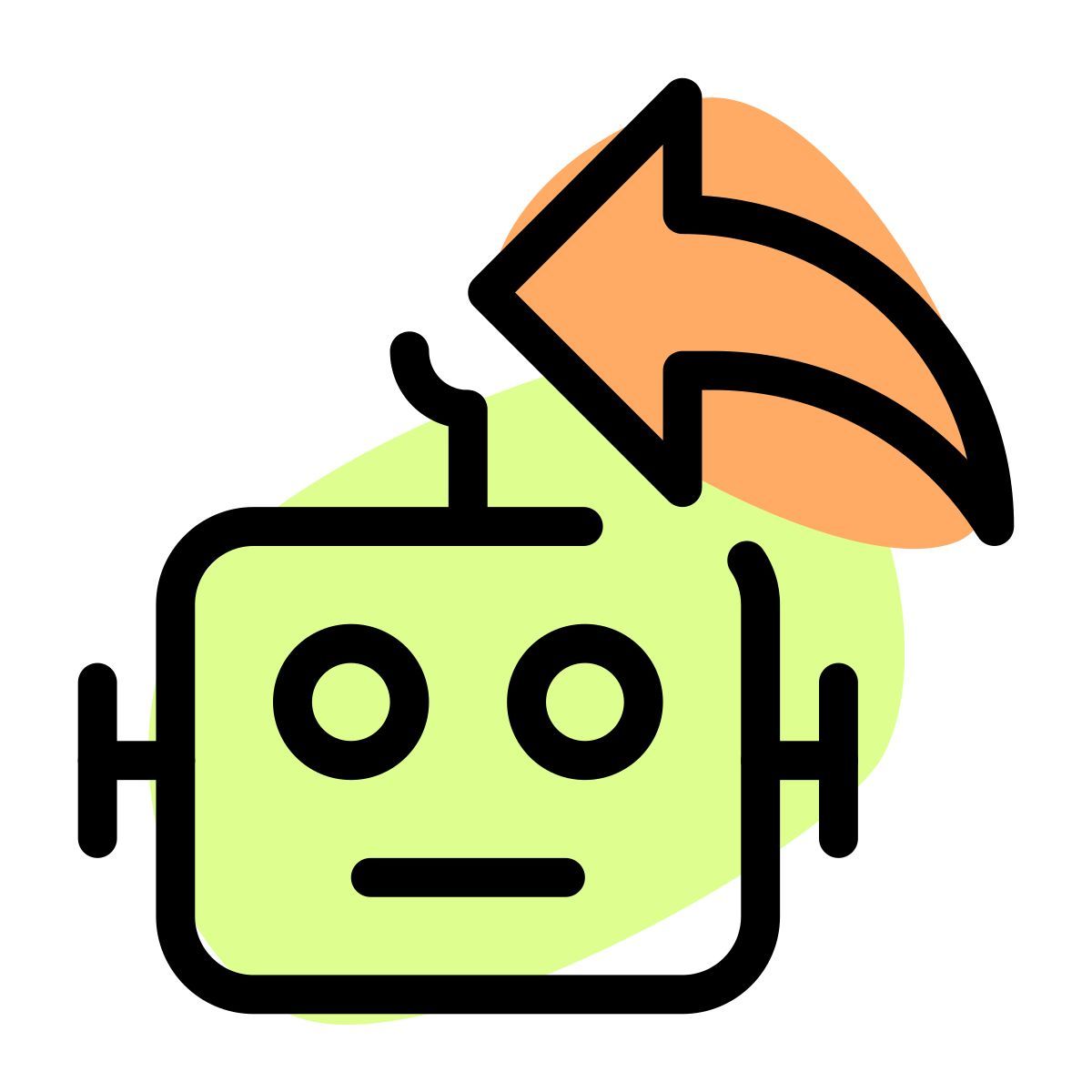 externe antwort auf roboter internes programmierungssystem mit pfeil artificial fresh tal revivo icon