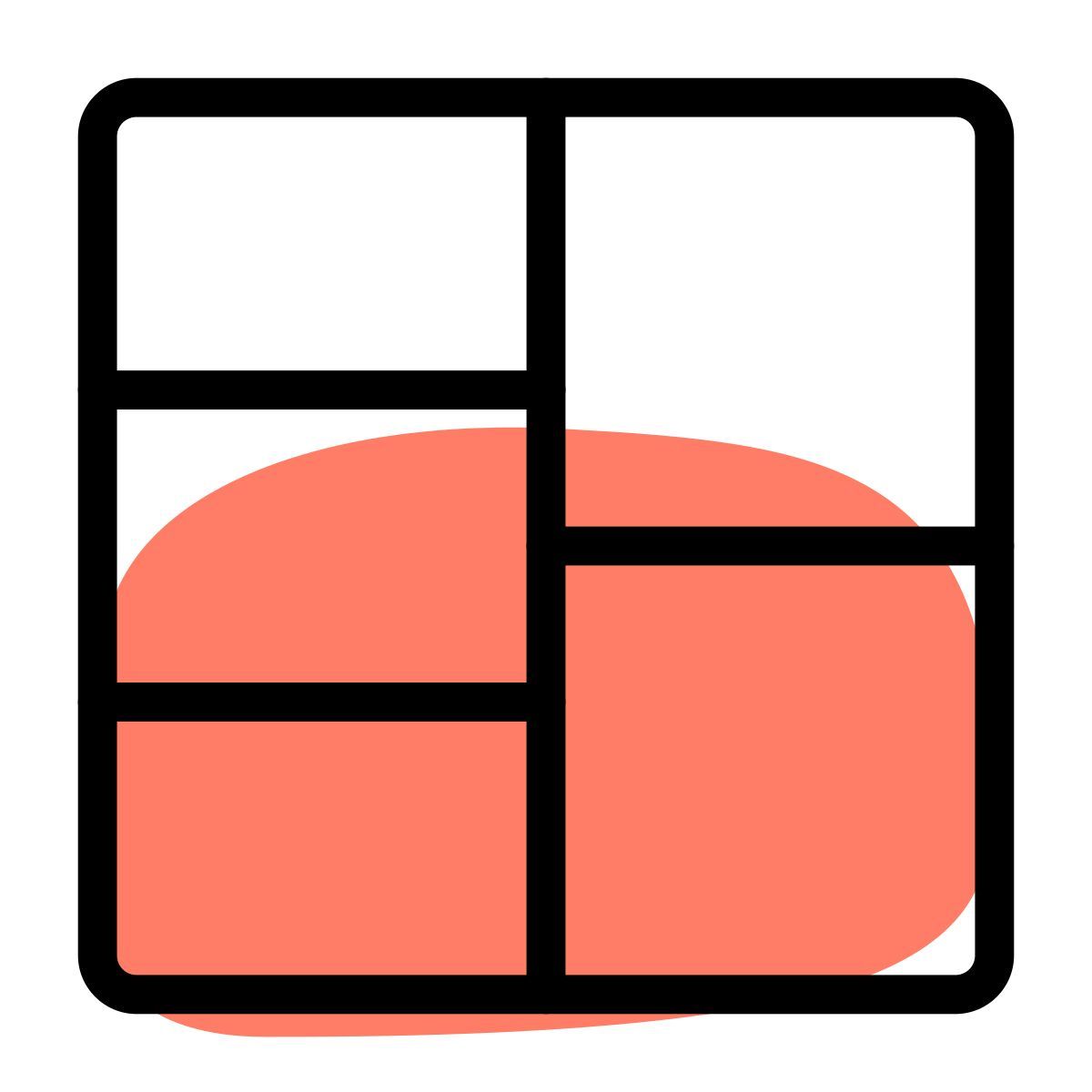 cuadrícula de doble fila icon