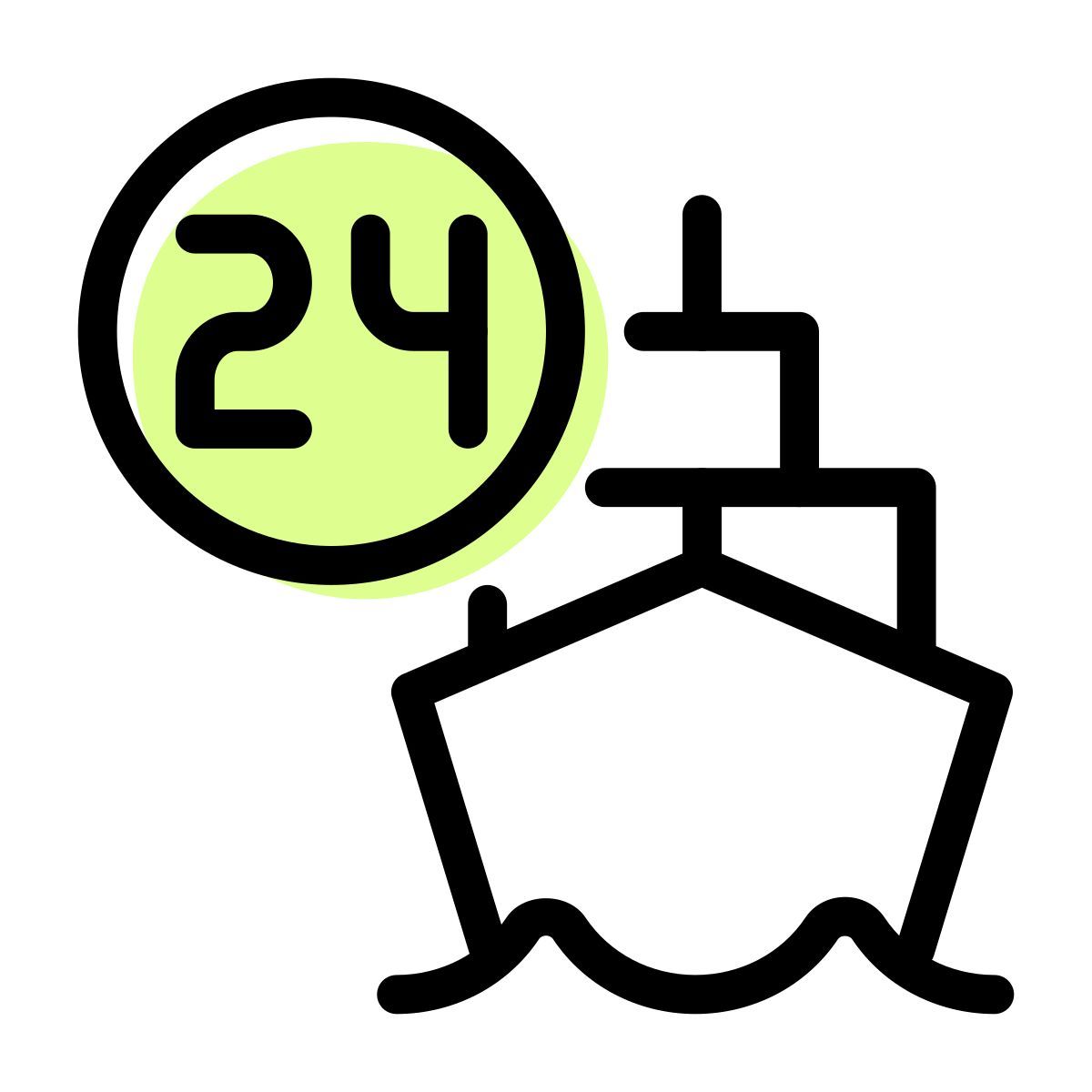 외부 24시간 배송 화물 배송 서비스 배송 신선한 탈 리바이보 icon