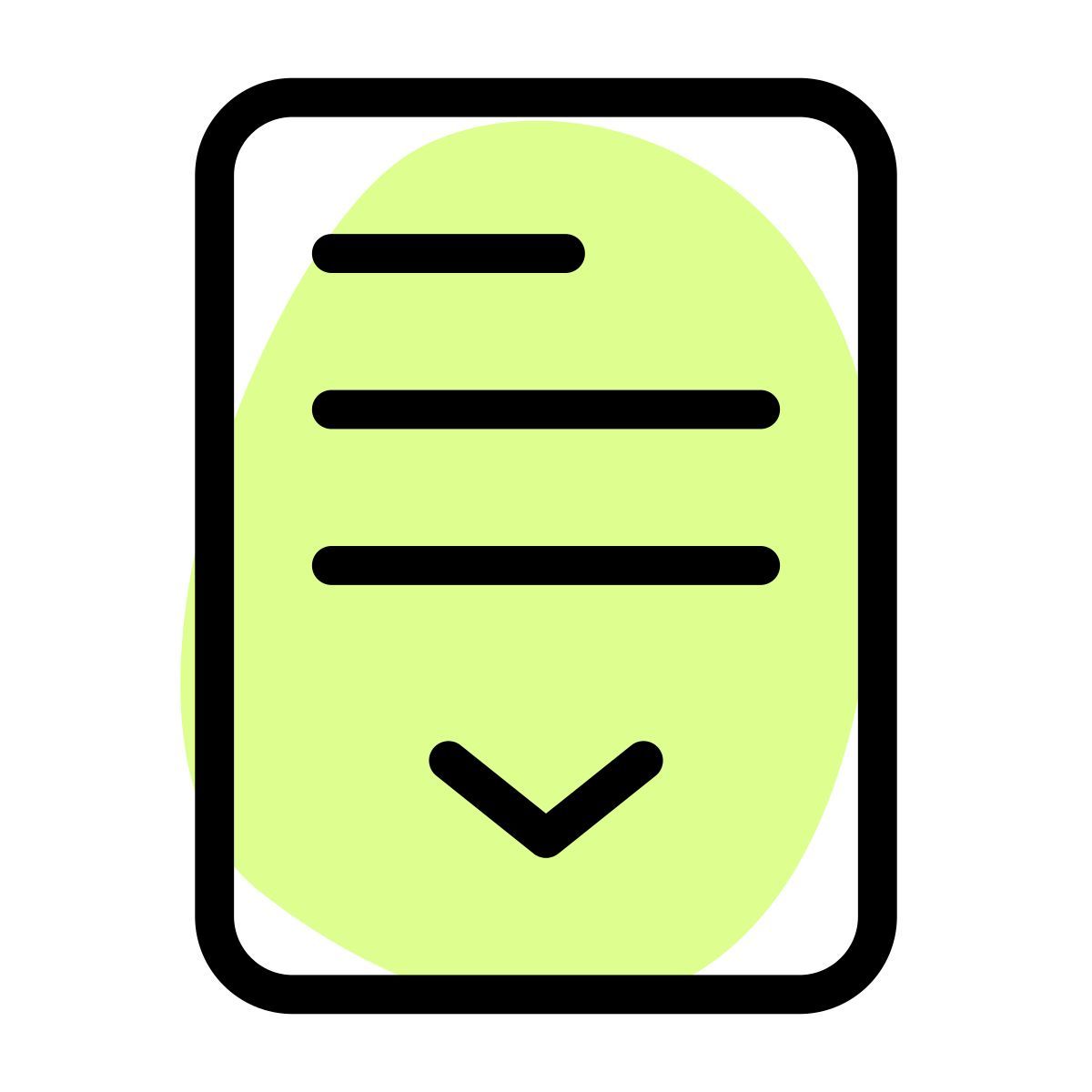 스크롤 가능한 메뉴 icon