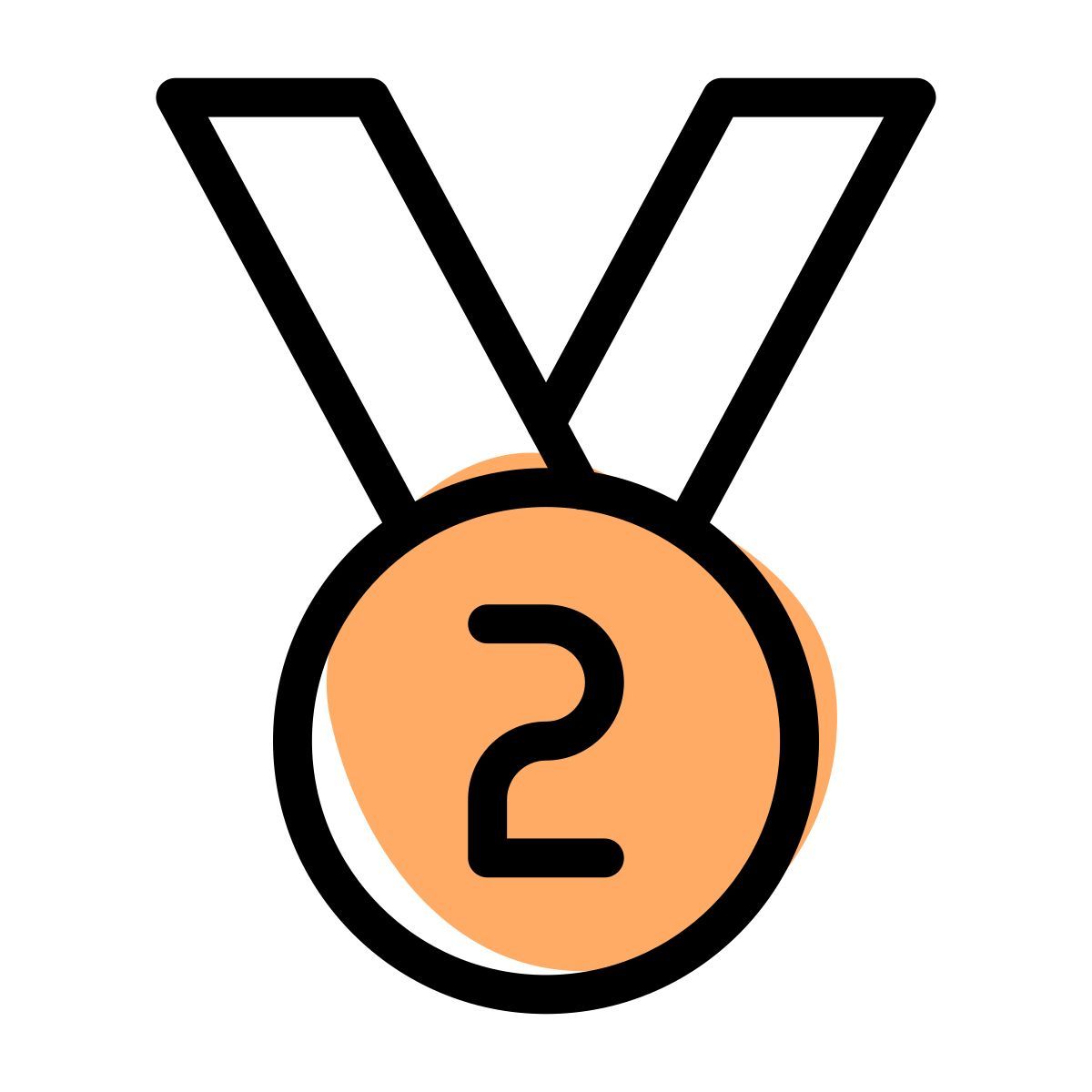 second place medal icon
