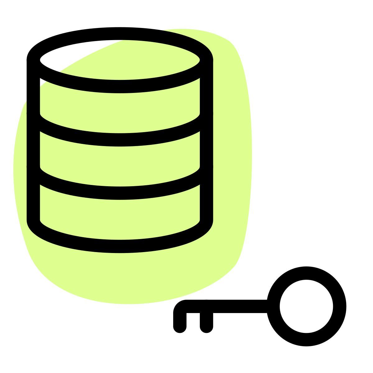 database authentication key icon