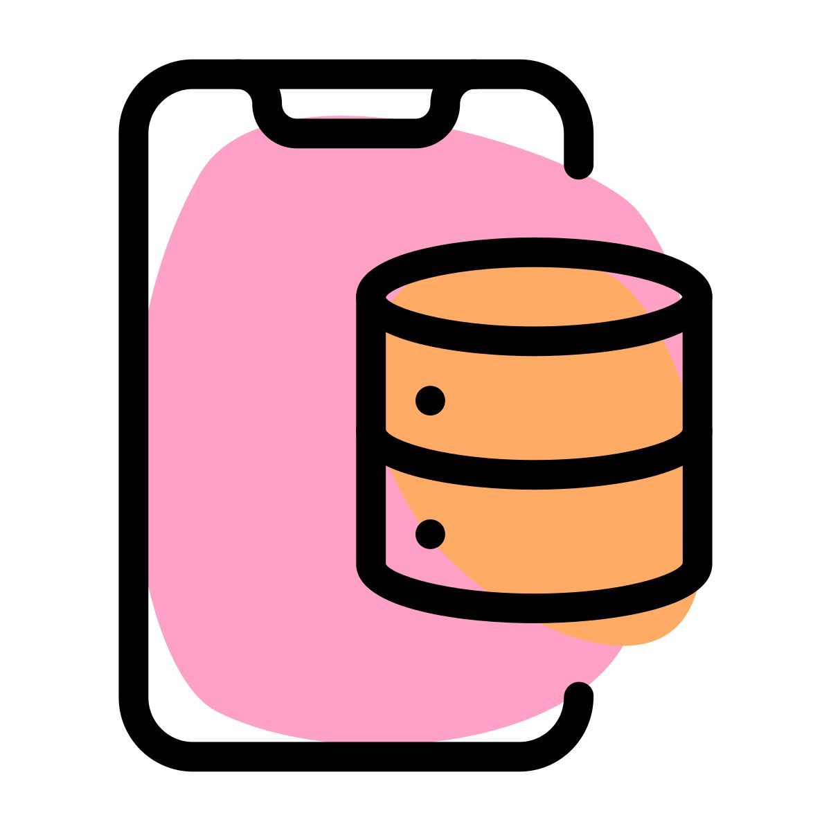 mobile database access icon