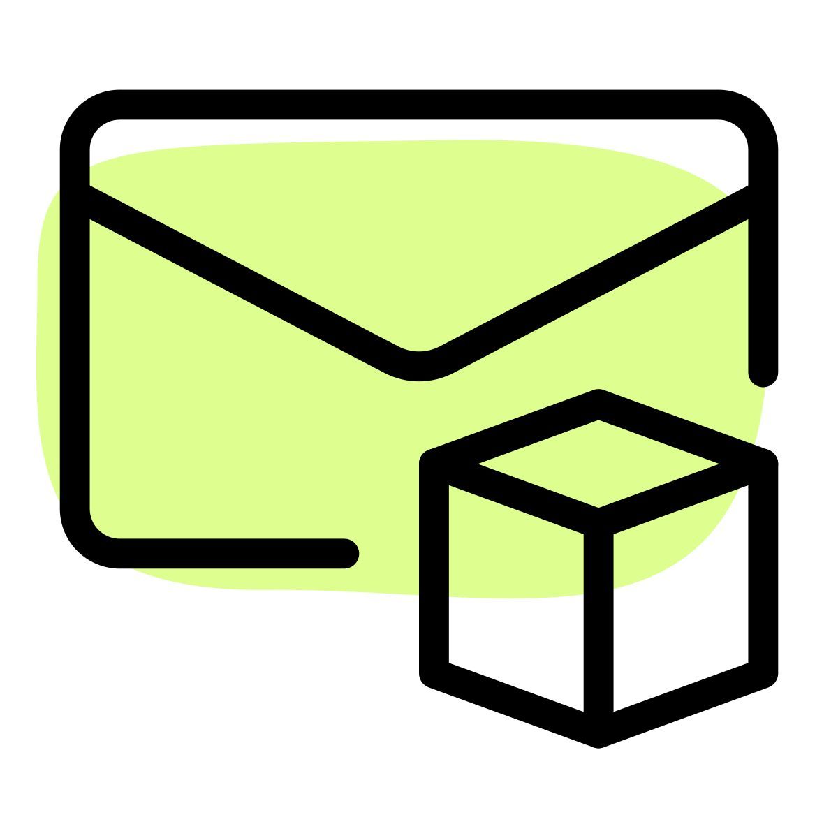 mail 3d model icon