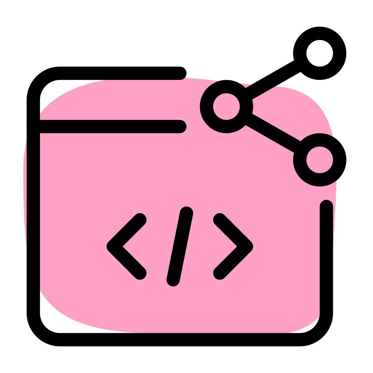 share programming code icon