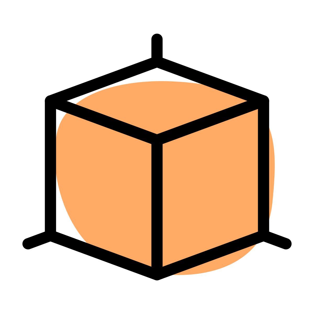 3d cube icon