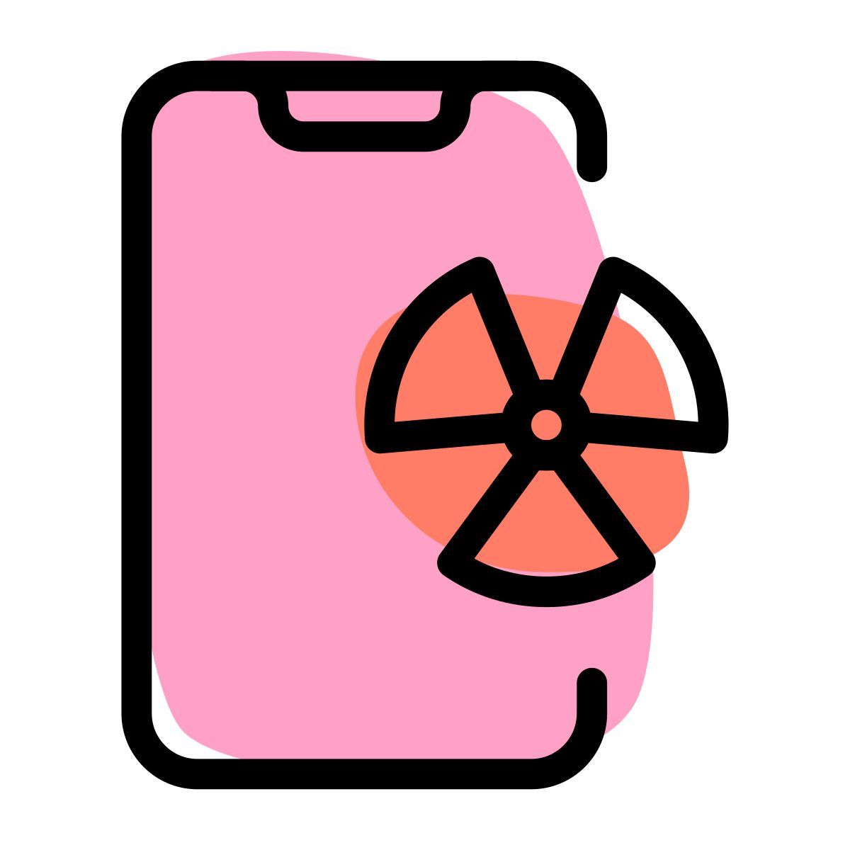 smartphone per monitorare potenza e stato online icon