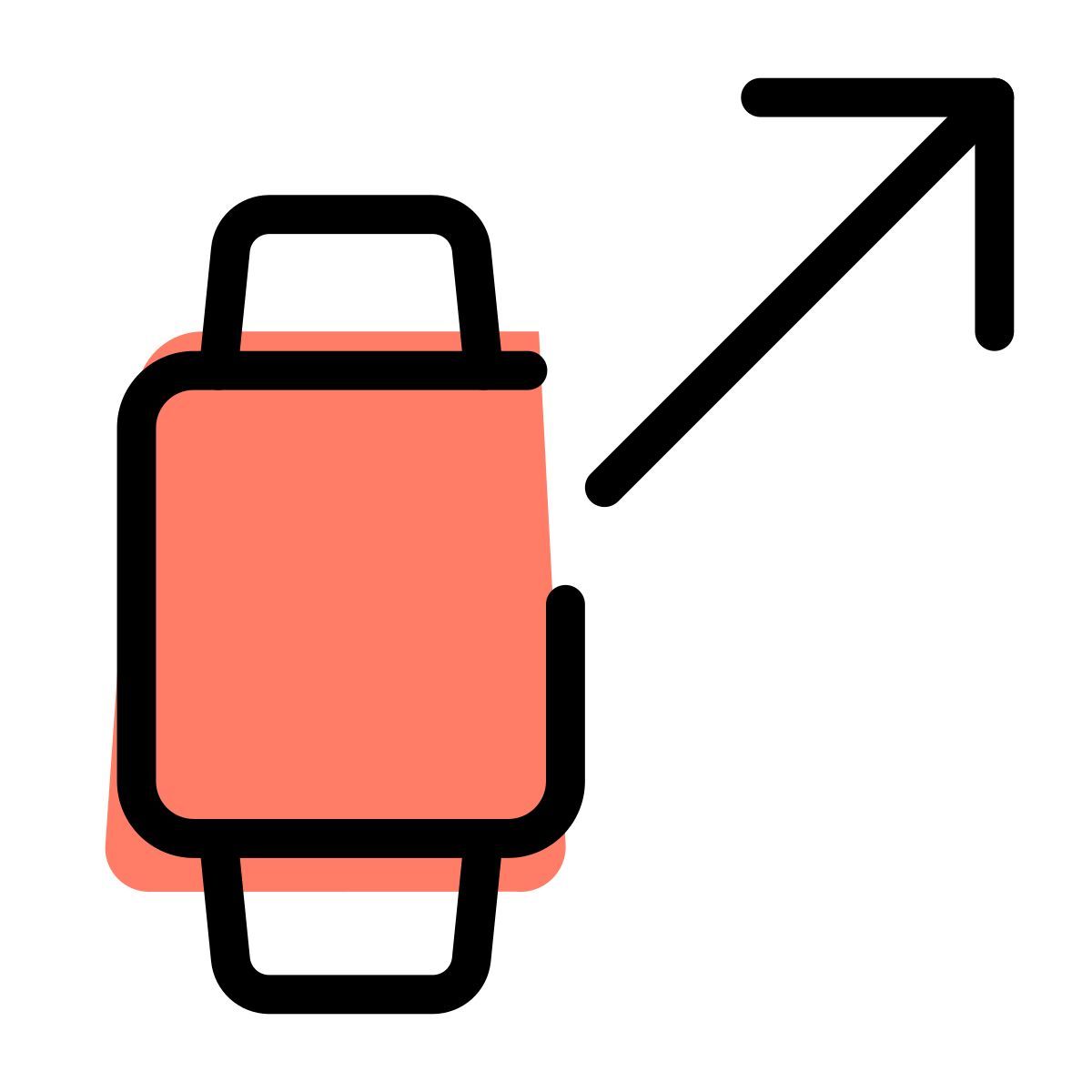 share smartwatch data icon