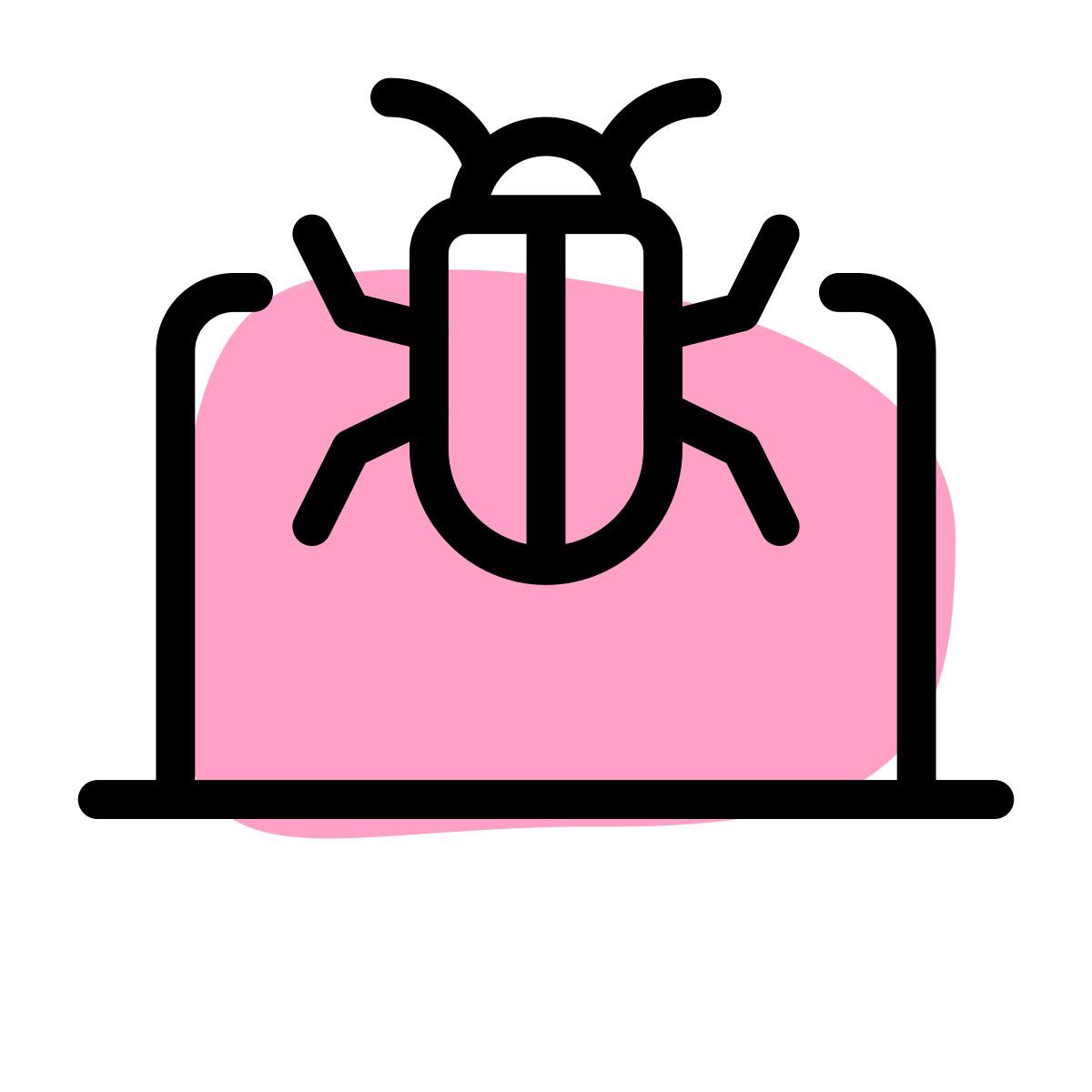 laptop bug icon
