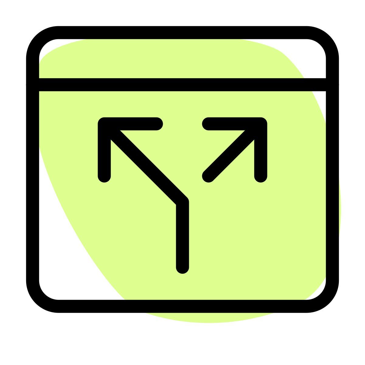 browser tabs teilen icon