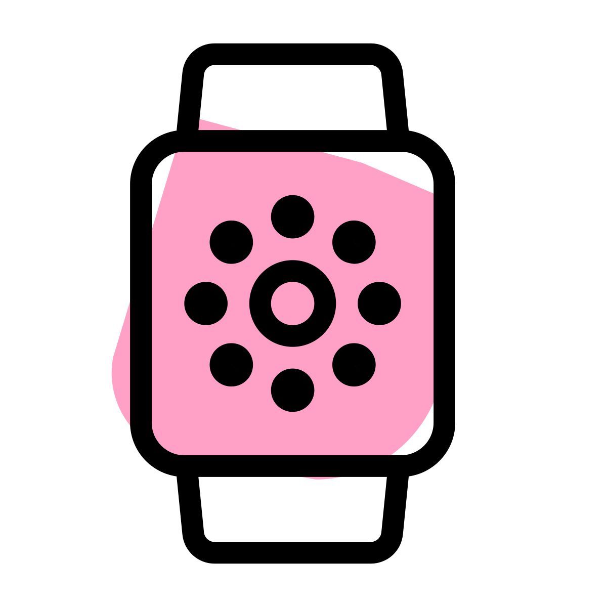 square smartwatch face icon