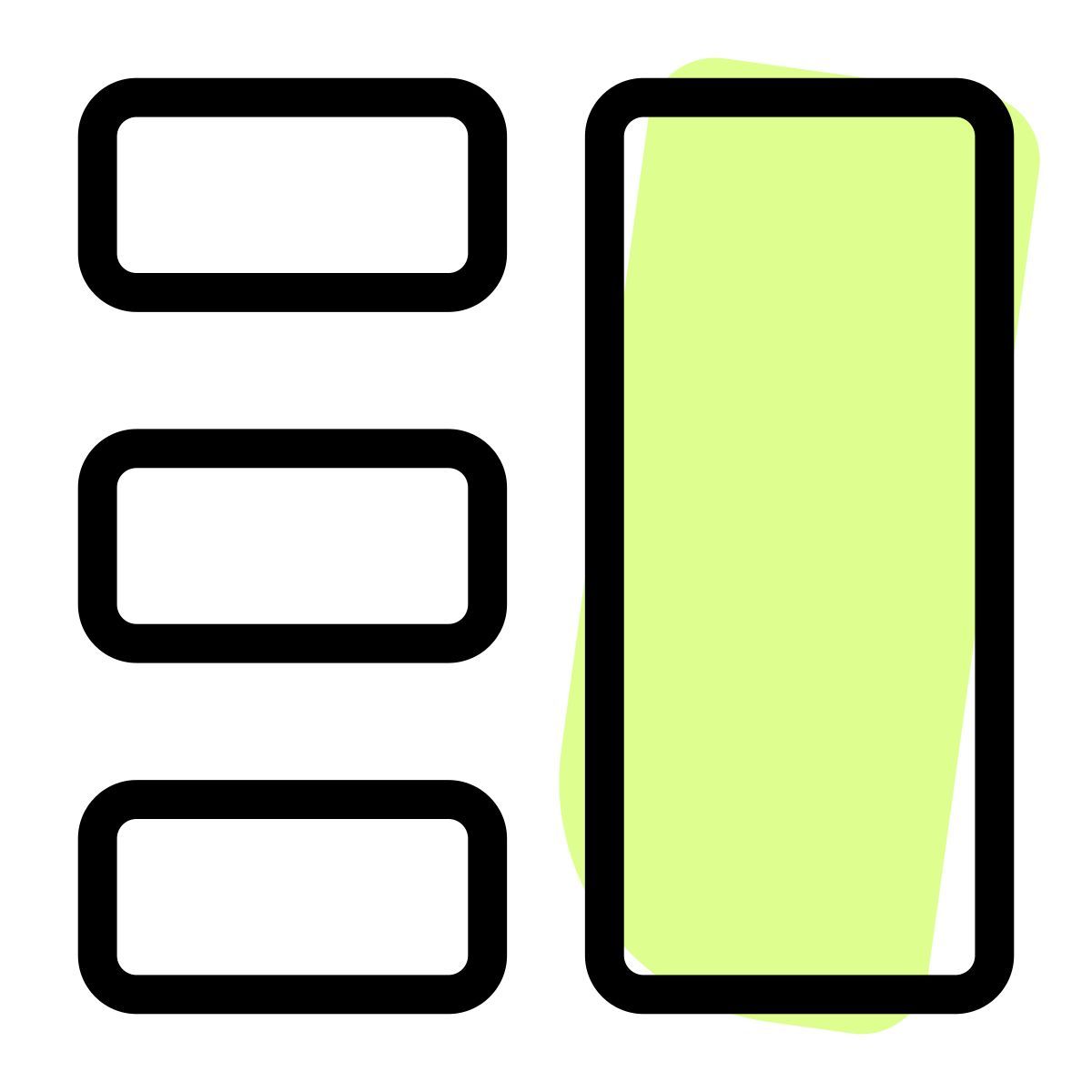 contenuto con colonna icon