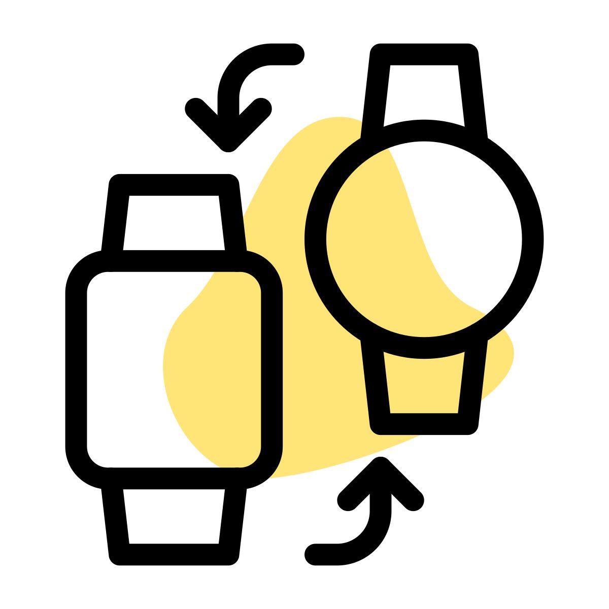 intercambio de relojes inteligentes icon