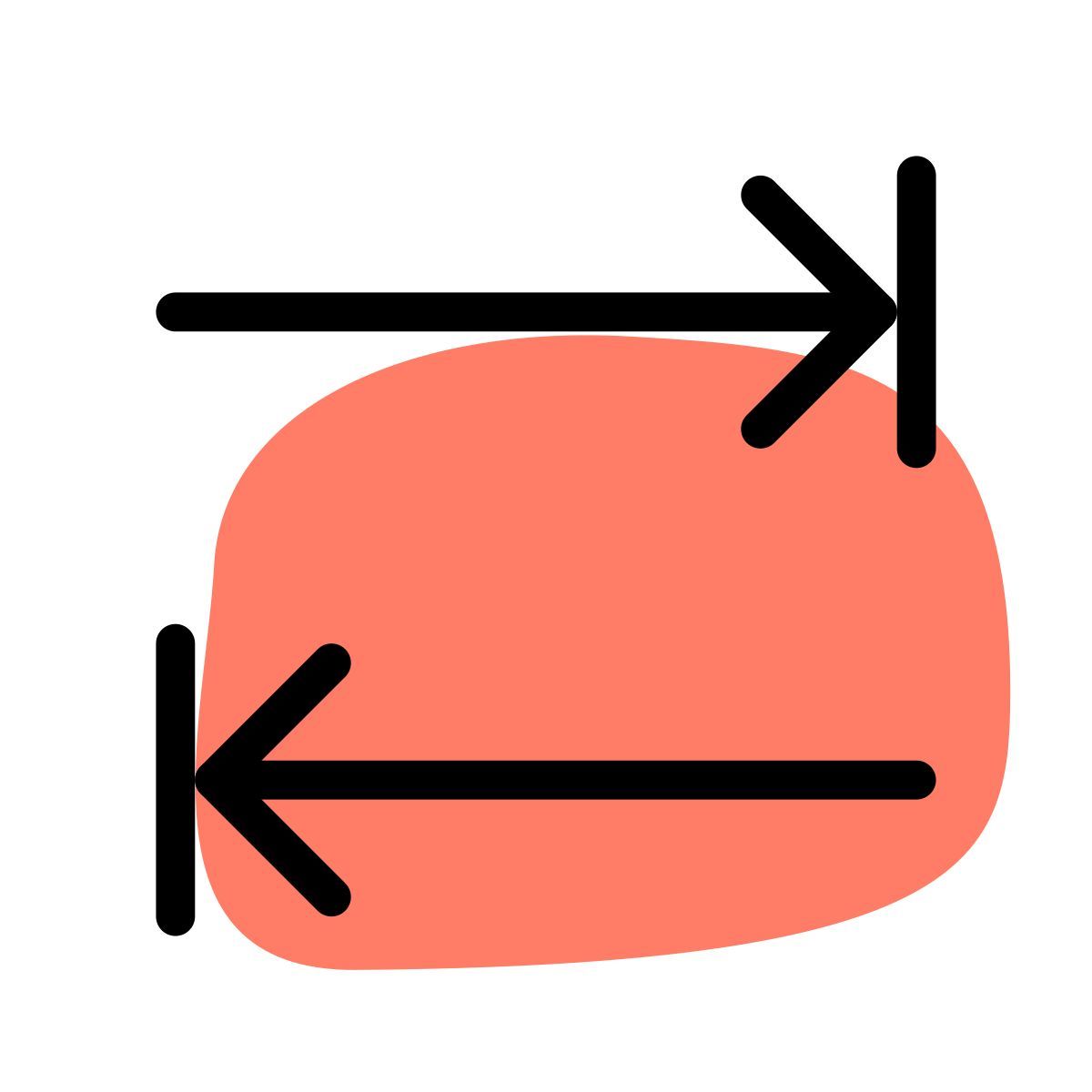 tab key arrows icon