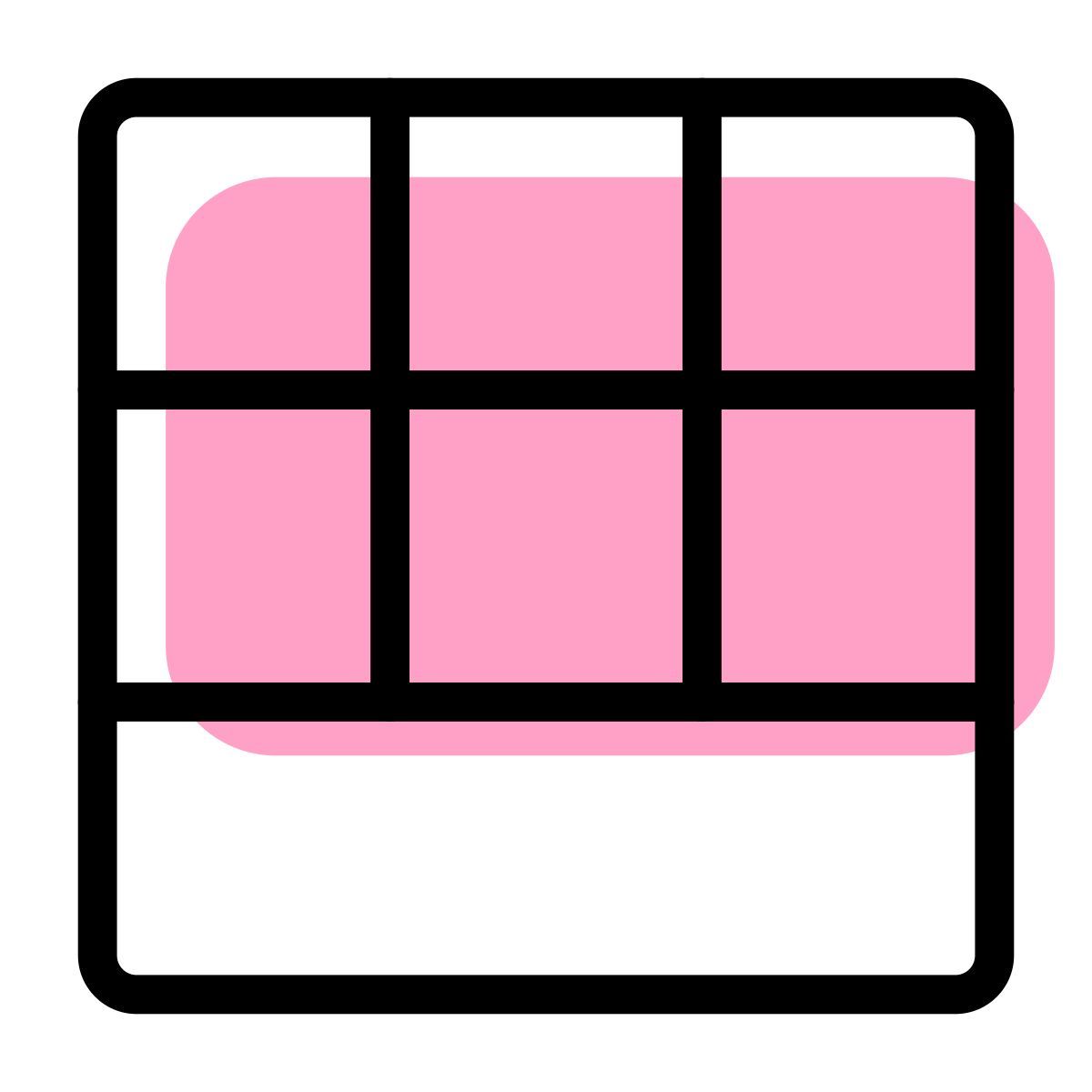 grid with bottom row icon