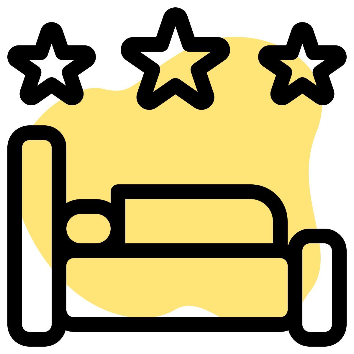 hotel a tre stelle icon