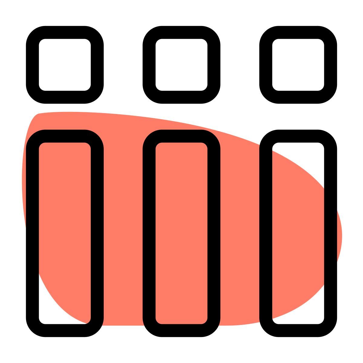vertical bars layout icon