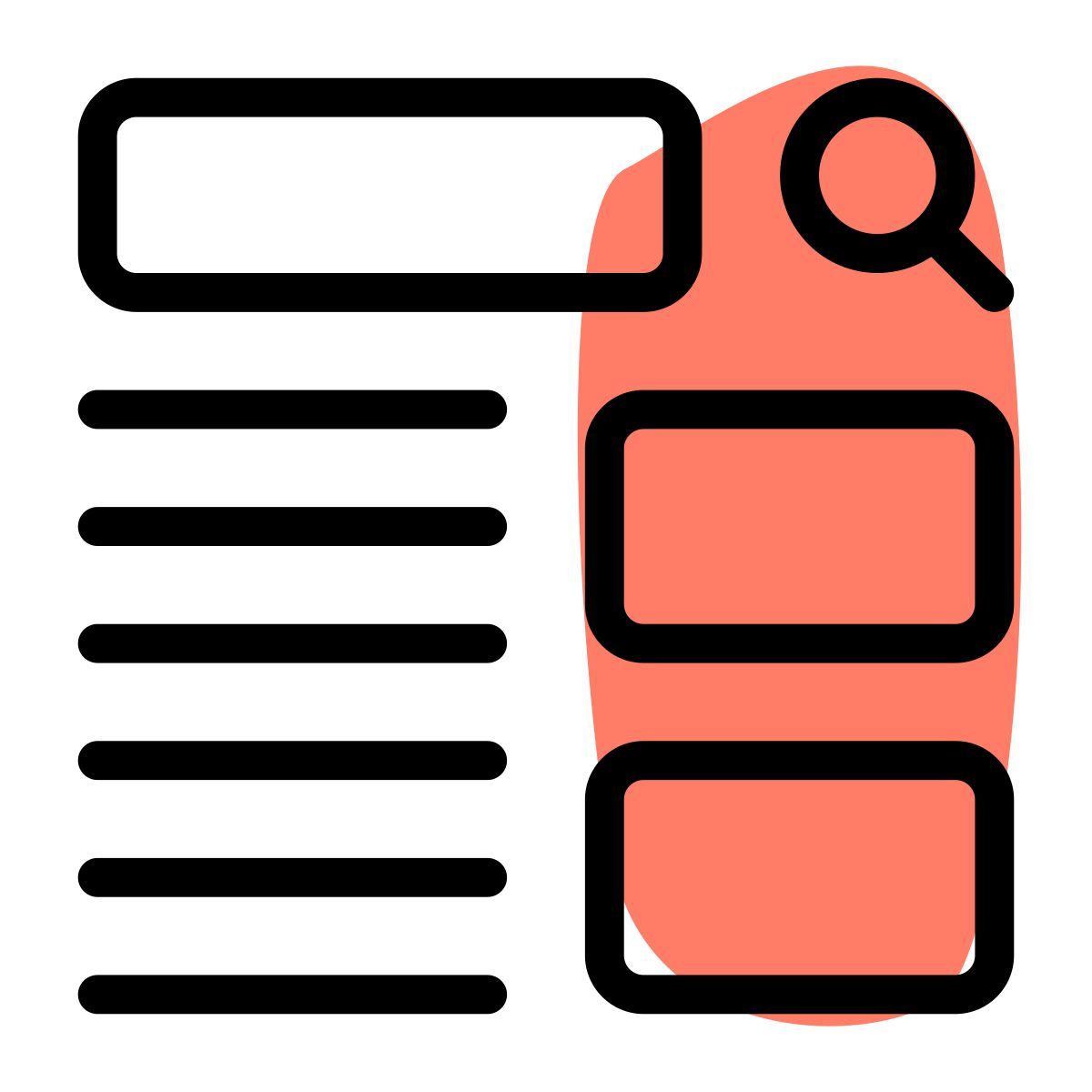 layout dos resultados da pesquisa icon