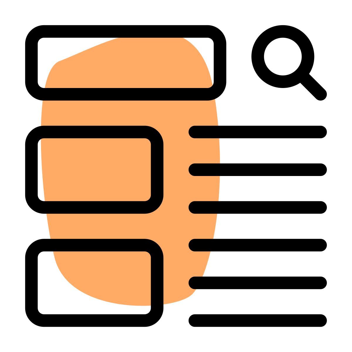 검색 결과 레이아웃 icon