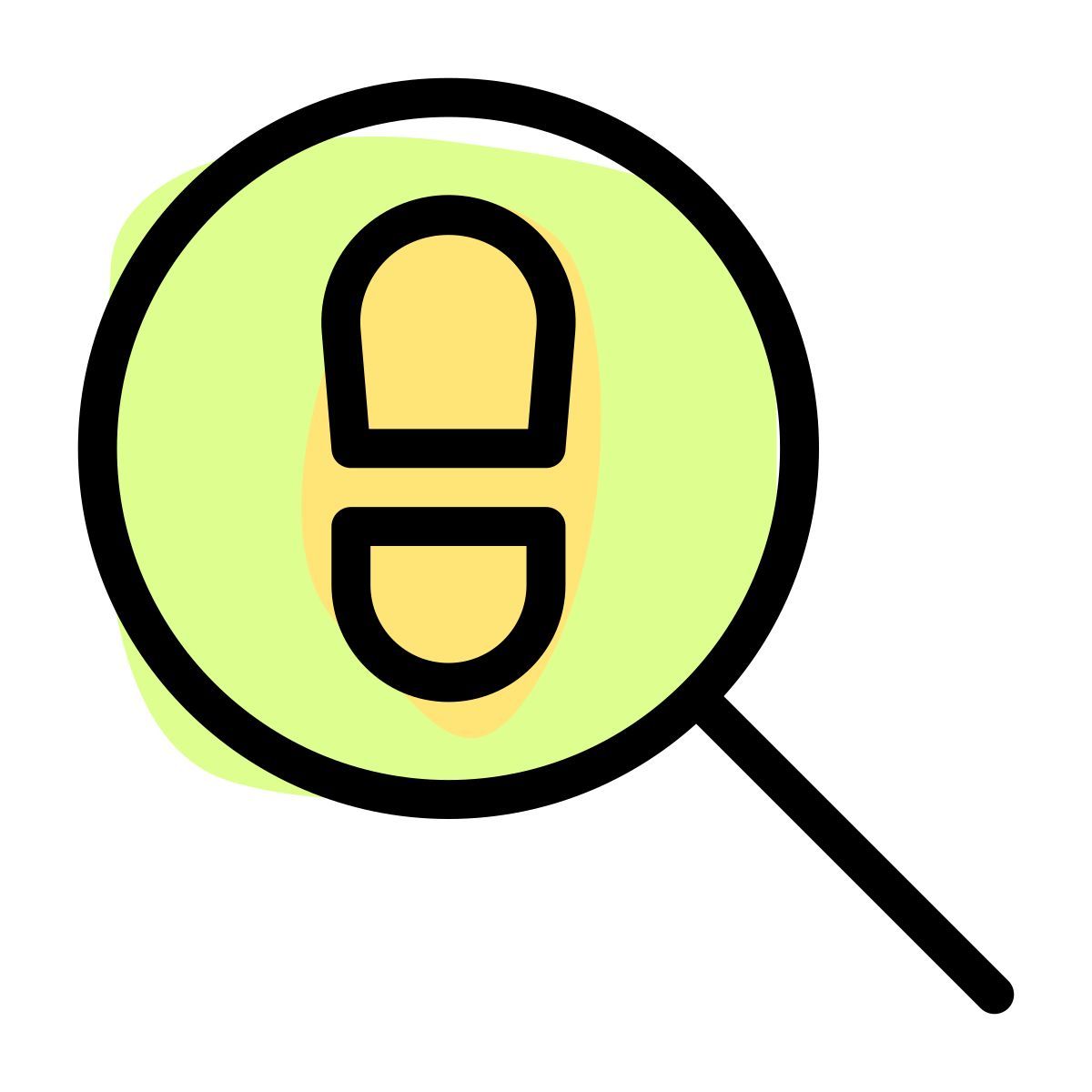 trace de pas isolée sur fond blanc icon