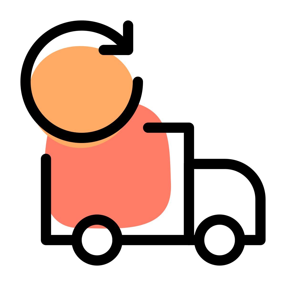 returning truck icon