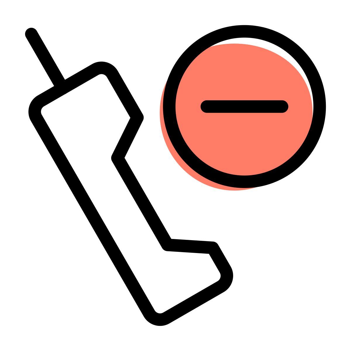 rimuovi telefono satellitare icon