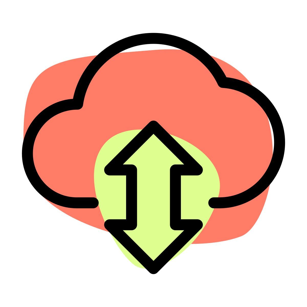 cloud datenaustausch icon