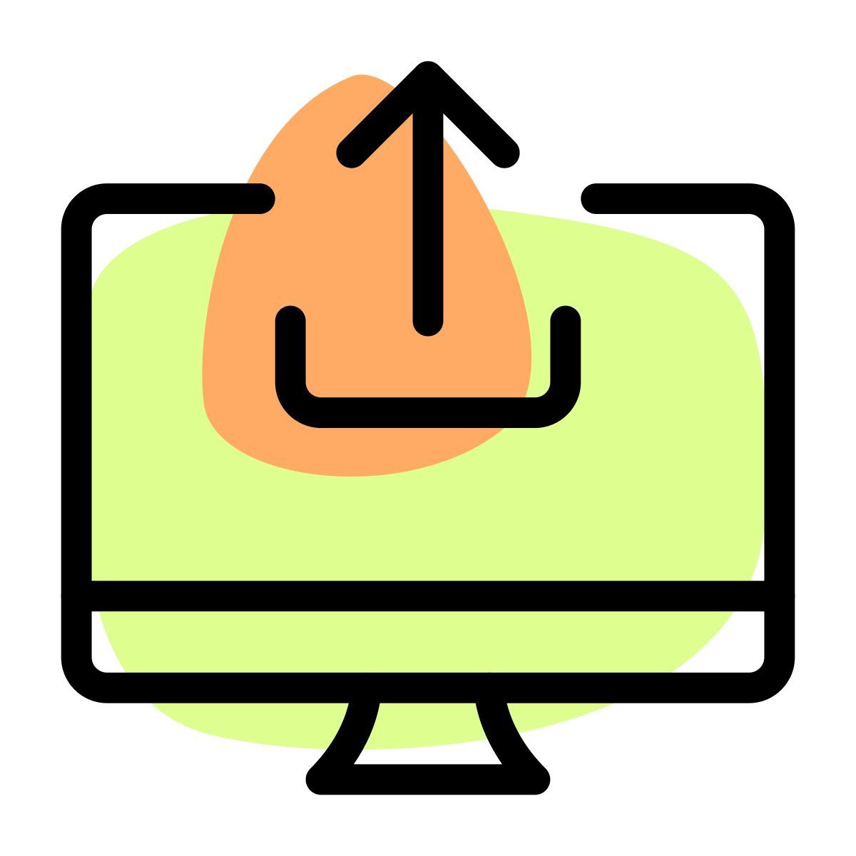 computer upload icon