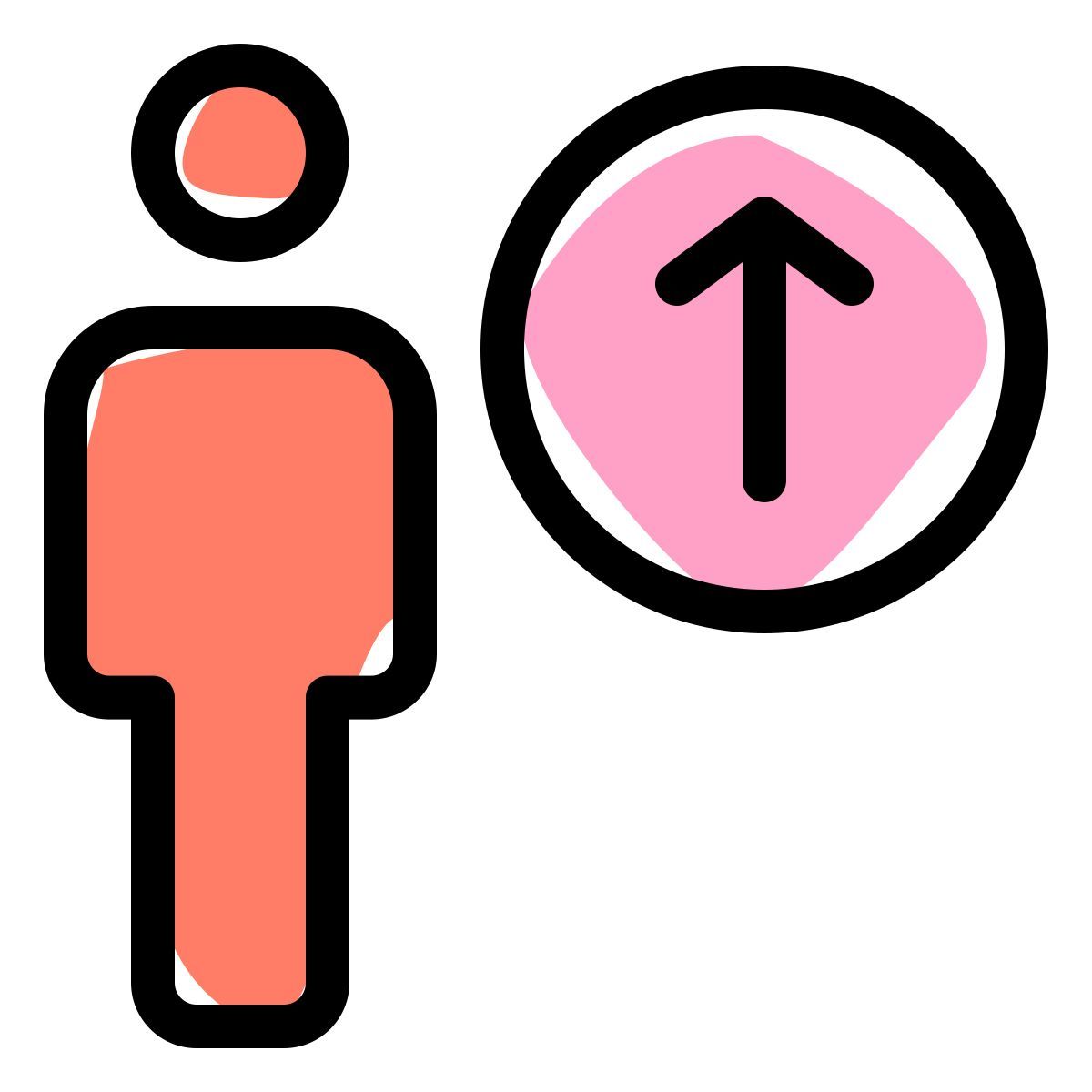 uploading a document or file on portal with up arrow icon
