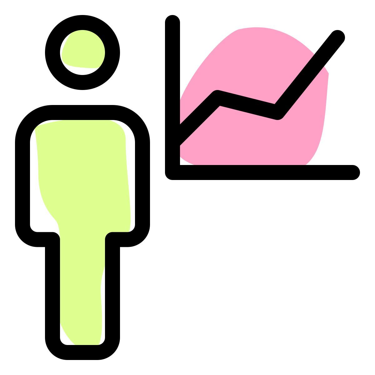 직원 통계의 상승 추세 매출 차트 icon