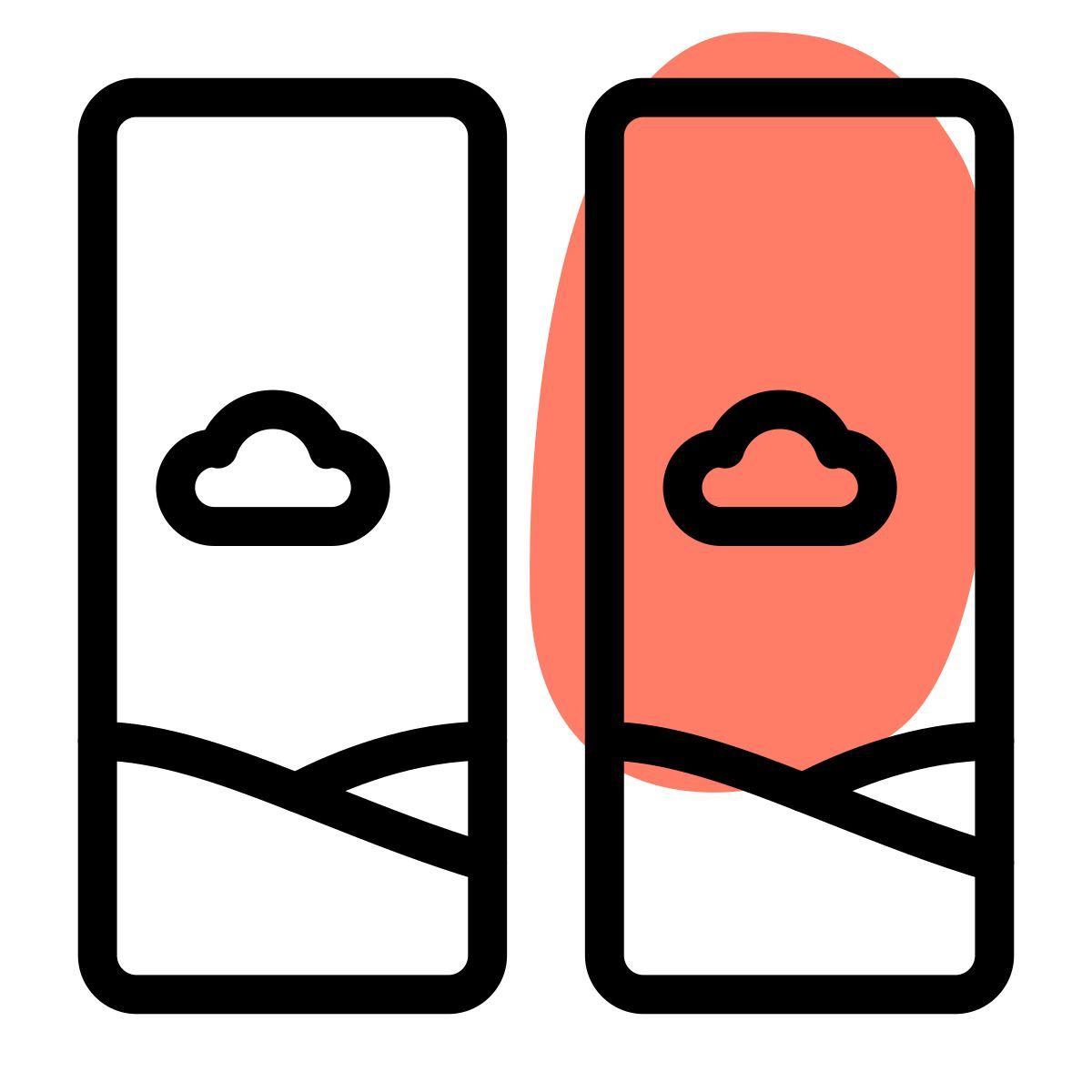 vertical images template icon