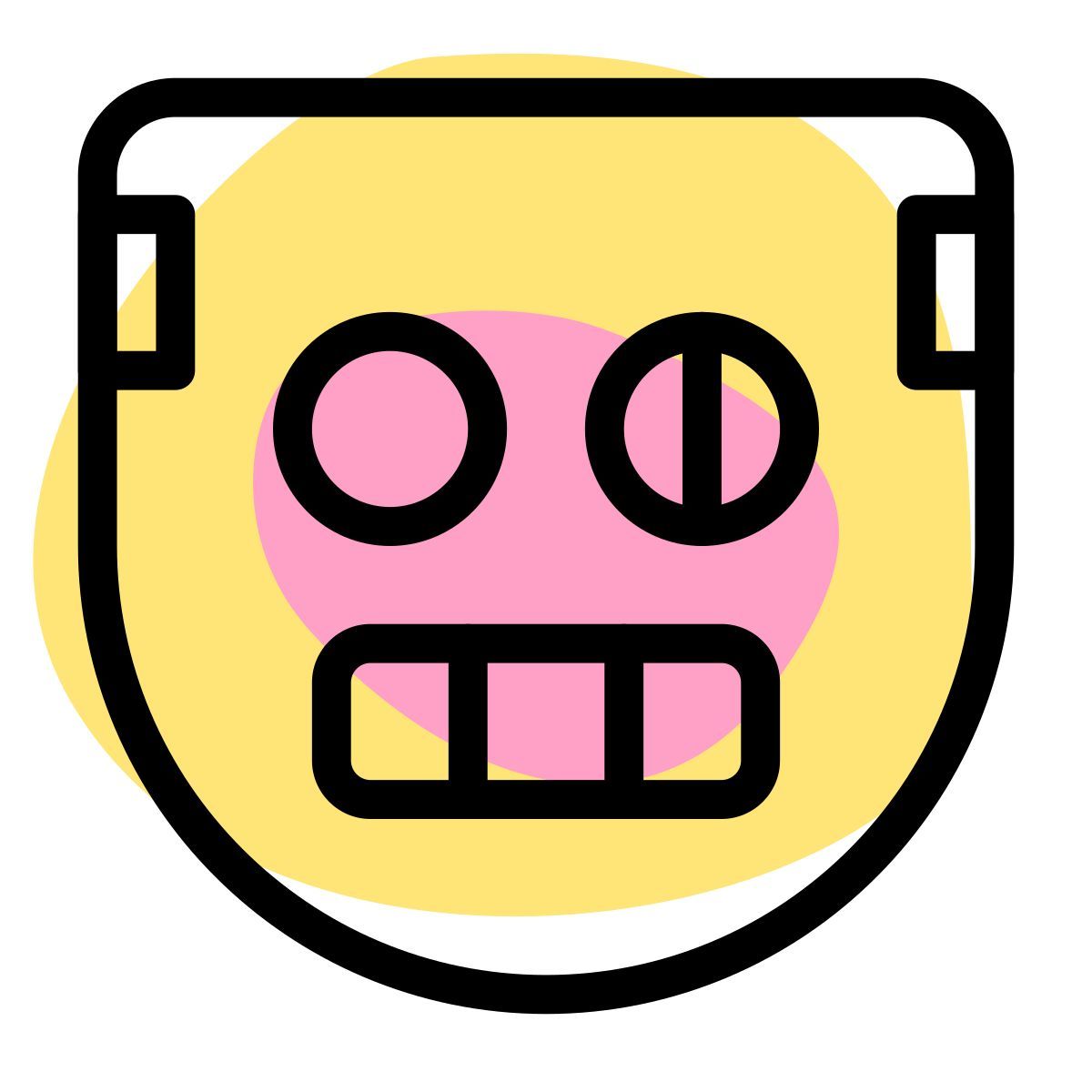 strana maschera da robot icon