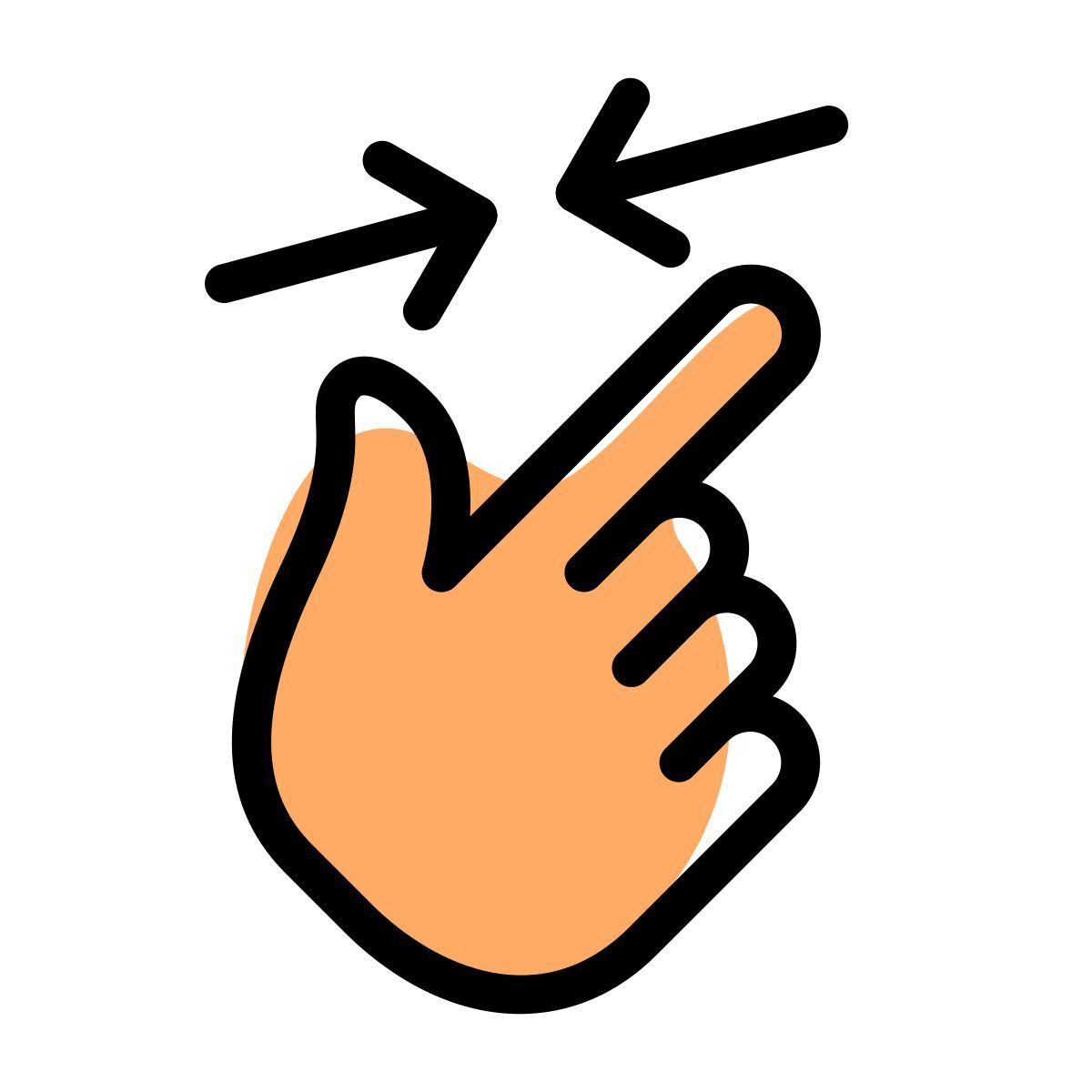zoom out gesture icon