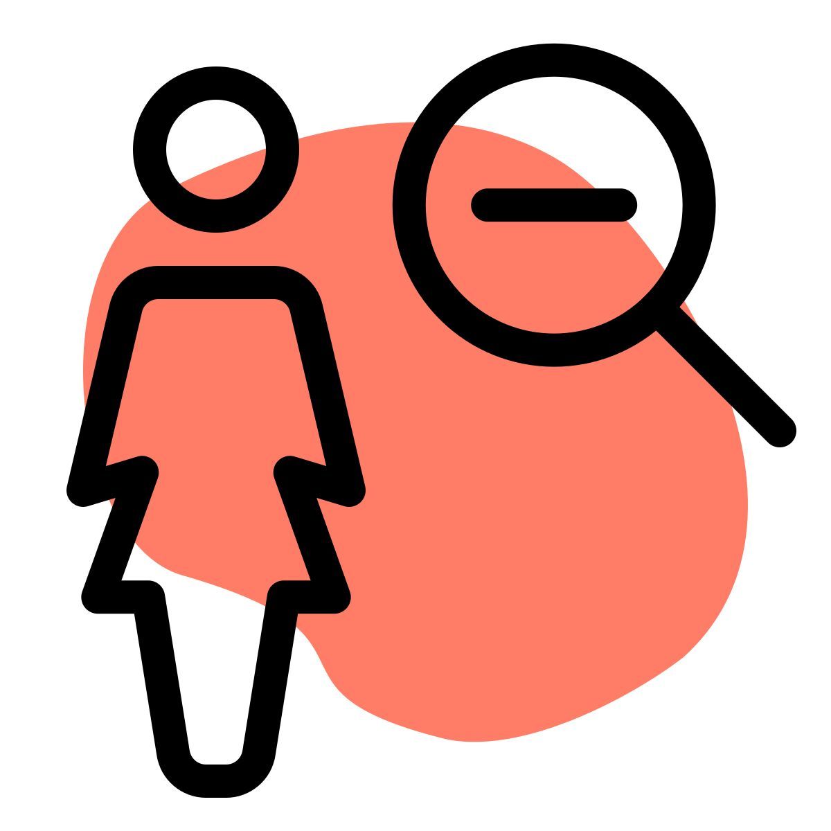 benutzer herauszoomen icon